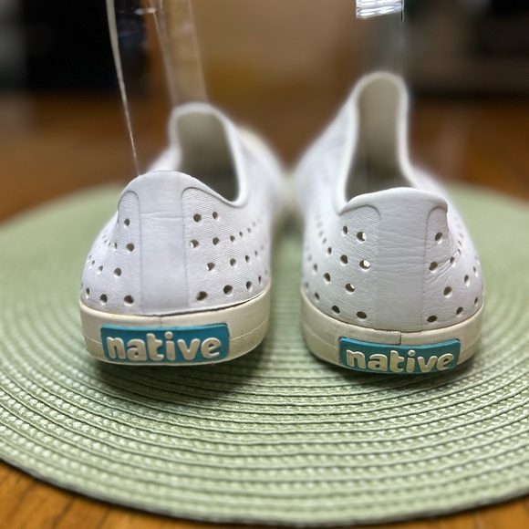 Native Women's White Perforated Slip-On Sneakers - Picture 8 of 9